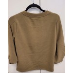 Esqualo Sweater Modal twisted slve ARMY GREEN